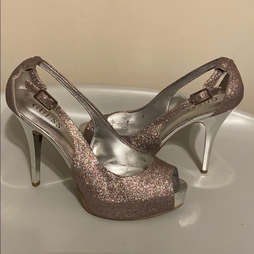 Gently Worn Statement Glitter Heel - image 3
